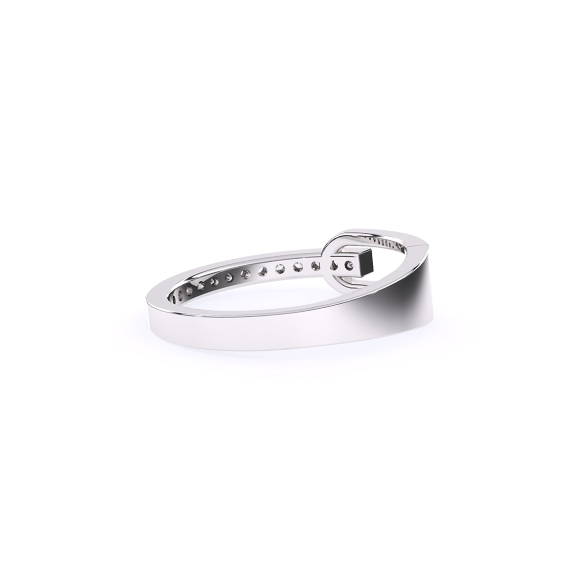 Shimmering Round Diamond Channel Set Dainty Band